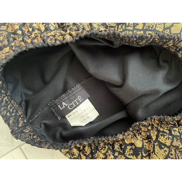 Vintage 90s Metallic Snake Skin La Cite Skirt S - Picture 4 of 7